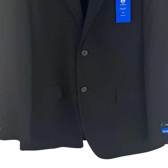 NAUTICA‎ MODERN FIT BI-STRETCH TWO BUTTON BLAZER IN BLACK NWT MEN'S SIZE 40R - Picture 6 of 13